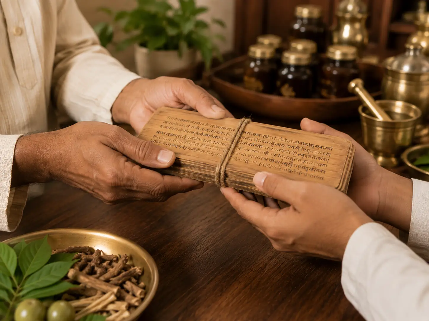 Traditional Guru-Shishya Ayurvedic lineage
