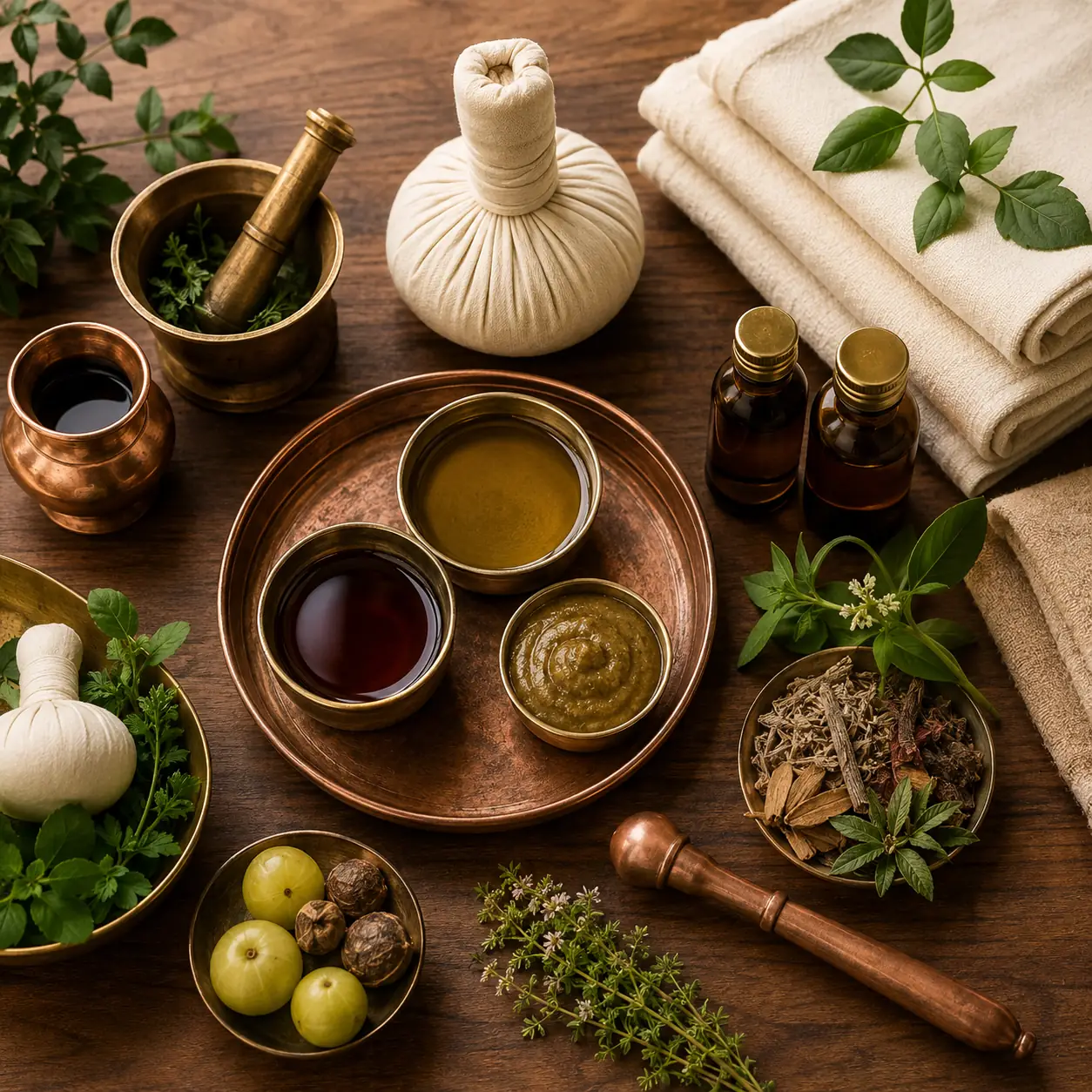 Panchakarma detox therapy session
