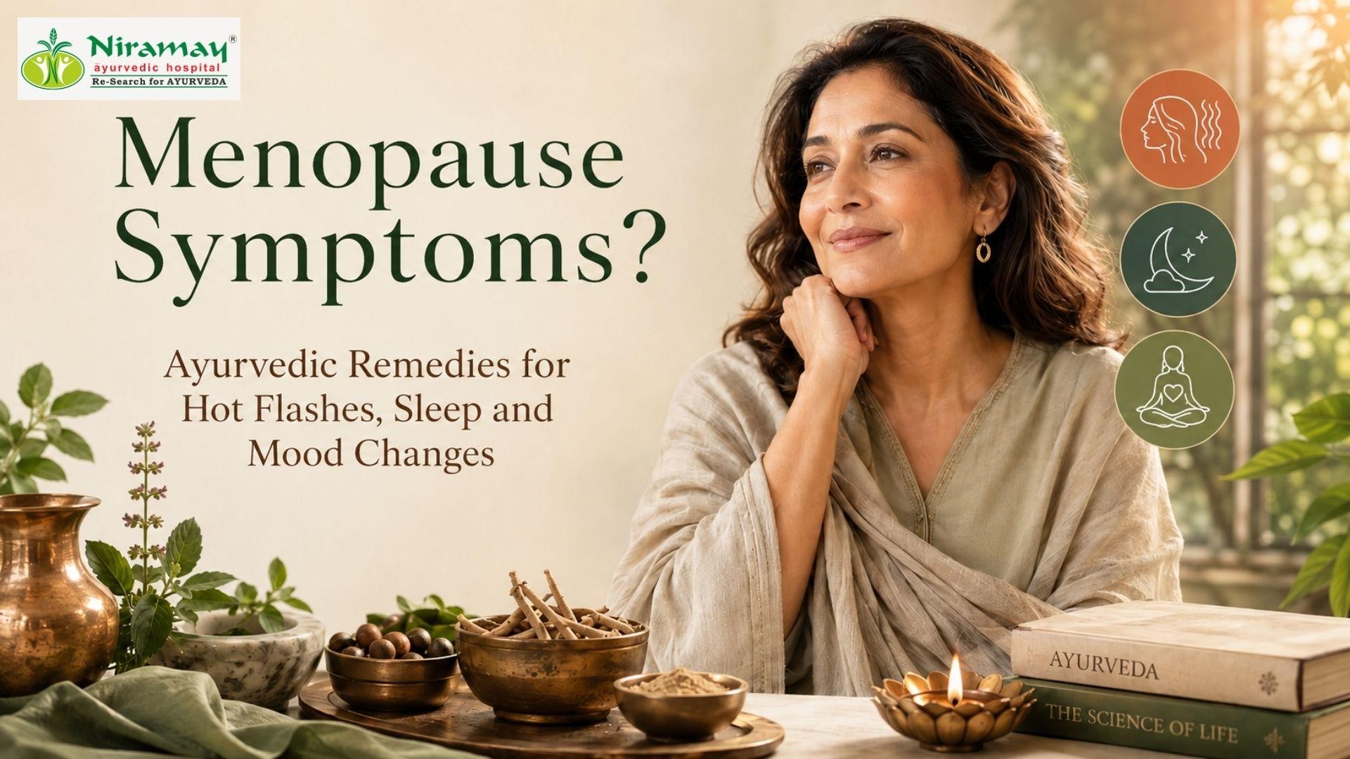 You are currently viewing Menopause Symptoms? Ayurvedic Remedies for Hot Flashes, Sleep and Mood Changes